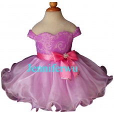 Infant/toddler/baby/children/kids Girl's glitz Pageant evening/prom Dress/clothing  EB1217-2